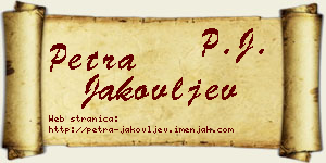 Petra Jakovljev vizit kartica